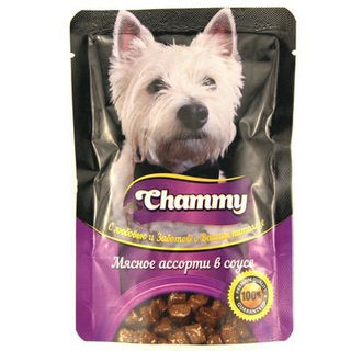 Корм для собак Chammy мясное ассорти 85г.